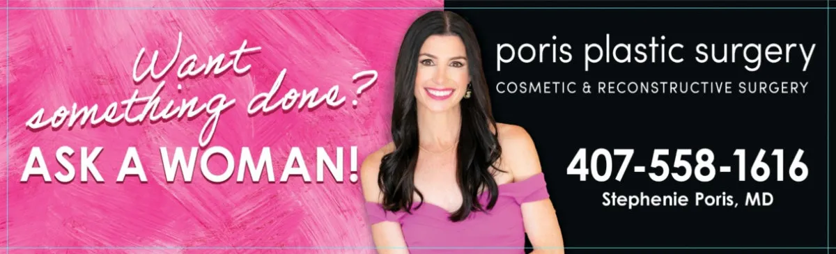 Poris Plastic Surgery billboard — “Want something done? Ask a woman!”