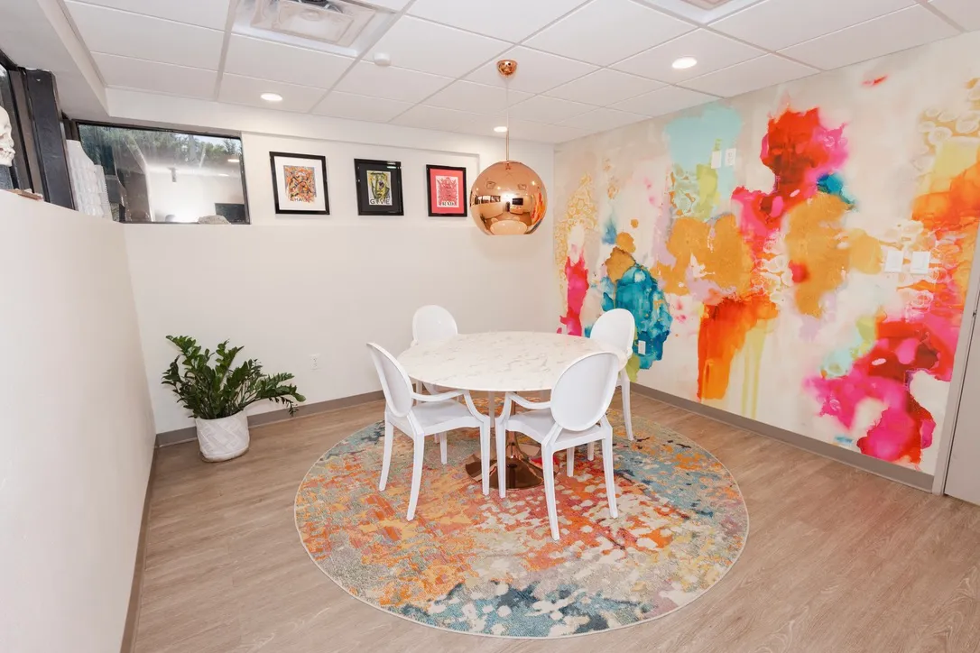 The conference room mural at the Orlando office
