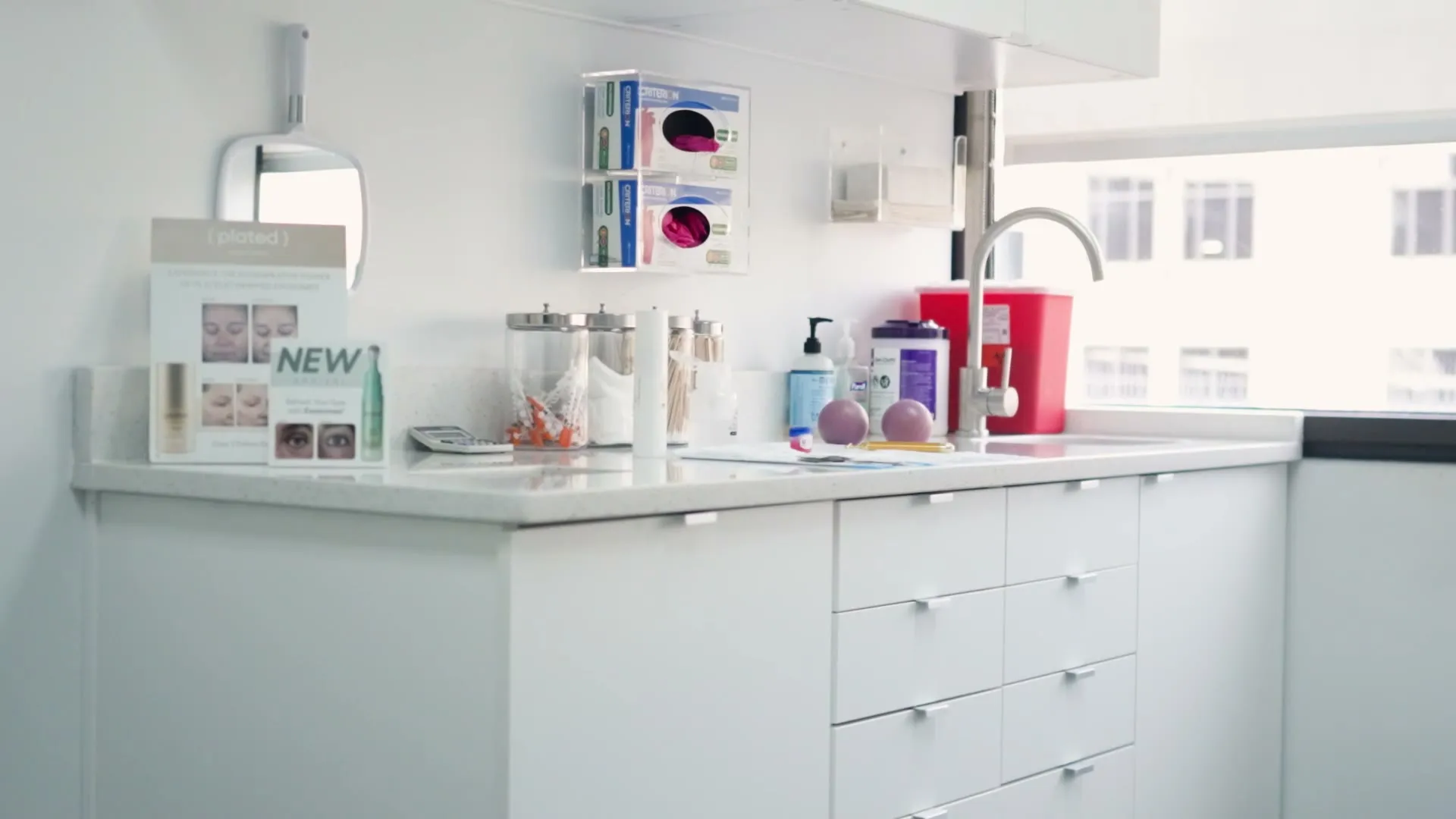 The skin care dispensary at the Winter Park office